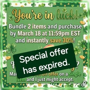 ☘️You're In Luck!☘️ BUNDLE 2 ITEMS AND SAVE 30% Ends 3/18/26 @ 11:59pm EST